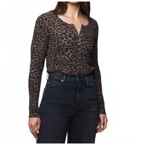 NEW SPLENDID thermal long sleeve top in leopard